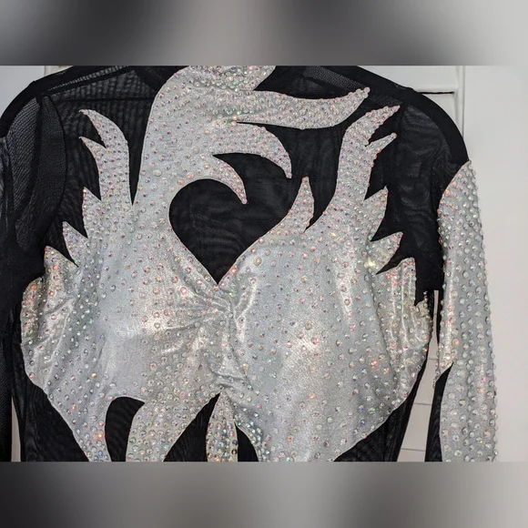 Black Latin Dance Dress - Picture 9 of 12